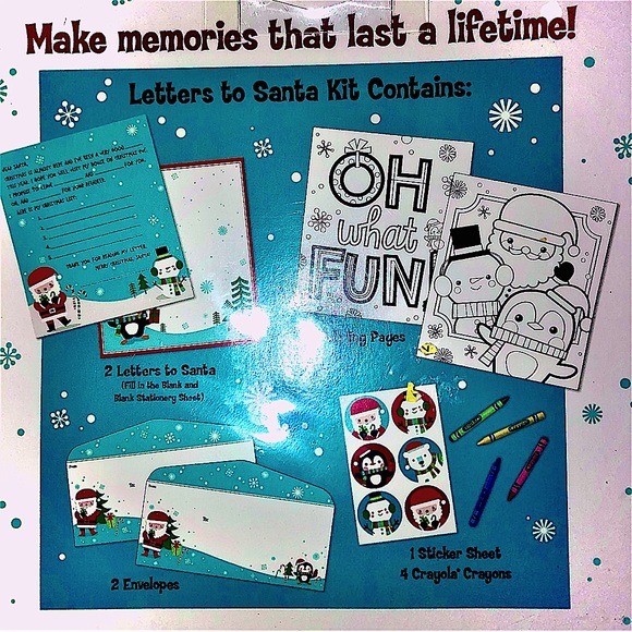Hallmark Santa Letters with coloring sheets, envelopes, Crayons - Picture 2 of 16